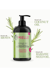 Mielle Organics Rosemary Mint Strengthening Conditioner with Biotin, 12 Ounce